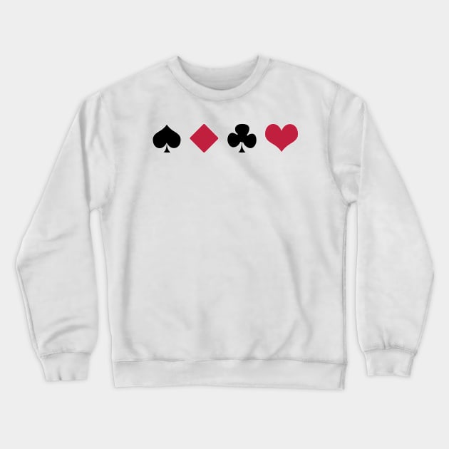 Card Suits Crewneck Sweatshirt by MrLarry